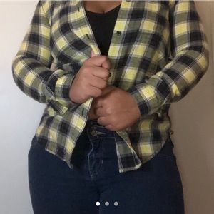 Vans Black and Yellow Flannel